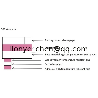 Paper Industry Single Side Adhensive Tape, Pink Water Soluble Splicing Tape for Coating, Printing, Film