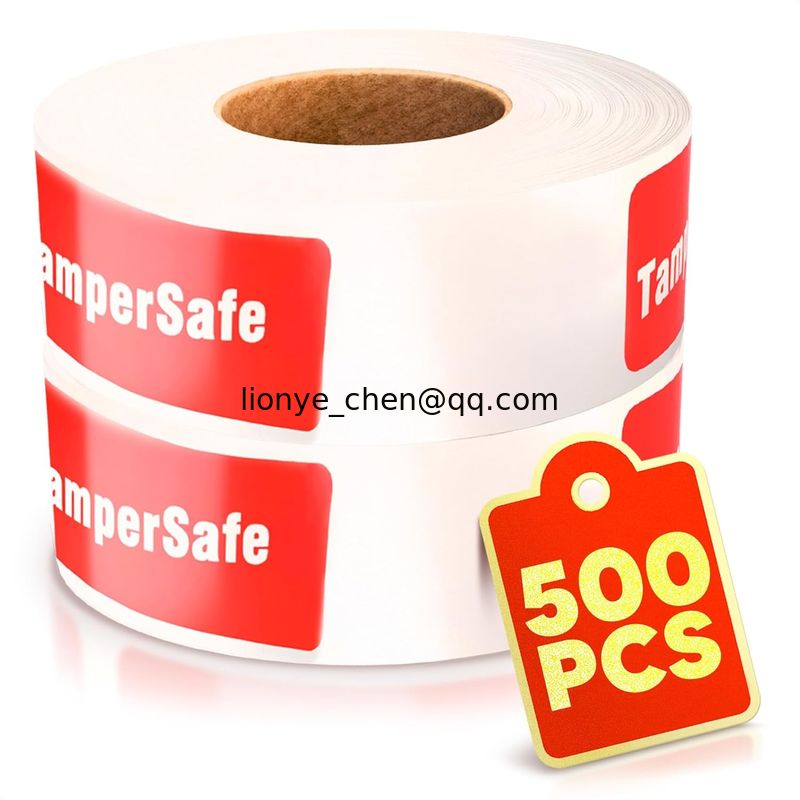 Strong Adhesive for Tamper Detection and Package Protection Tamper Proof Stickers Security Tape